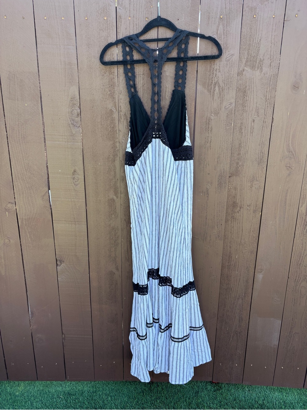 Lilka by Anthropologie black and white striped maxi dress - Picture 5 of 6